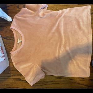 Pink velvet top